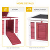 Small Wooden Rabbit Hutch Bunny Cage Guinea Pig House Dog Cage with Openable & Waterproof Roof, Red