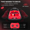 12V Kids Bumper Car Twins Motor, w/ Parent Remote Control, Lights, 360° Rotation, Red