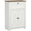 Farmhouse Sideboard Storage Cabinet with Doors and Drawer for Kitchen, Living room, 23.5"x11.75"x34.5", White