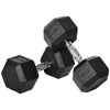 80lbs Rubber Dumbbells Weight Set 40lbs/Single Dumbbell Hand Weight Barbell for Body Fitness Trainin