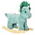 Kid Plush Ride-On Rocking Horse Triceratops-shaped Toy Rocker w/ Realistic Sounds