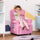 Kids Recliner Chair Children Sofa Angle Adjustable Single Lounger Armchair Gaming Chair with Footrest 2 Side Pockets for 3-5 years, Light Pink