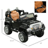 Ride On Car Toy Off Road Truck, Dual 12V Electric Battery Powered with Remote Control Lights MP3 LCD Power Indicator and MP3