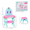 32 PCS Kids Vanity Dressing Table Play Set w/ Magic Princess Mirror, Light & Music