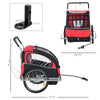 Three-Wheel Bike Trailer Cart Cargo Runner - Red