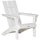 Outdoor HDPE Adirondack Chair, Plastic Deck Lounger with High Back and Wide Seat, White