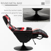 Gaming Chair, Racing Style Computer Recliner with Lumbar Support, Footrest and Cup Holder, Black/White/Red