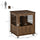Furniture Style Dog Crate, Wooden & Wire End Table, Small Pet Crate with Magnetic Door Indoor Decorative Dog Kennel Cage, Brown