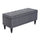 Large 42" Tufted Linen Fabric Ottoman Storage Bench With Soft Close Lid for Living Room, Entryway, or Bedroom, Dark Heather Grey