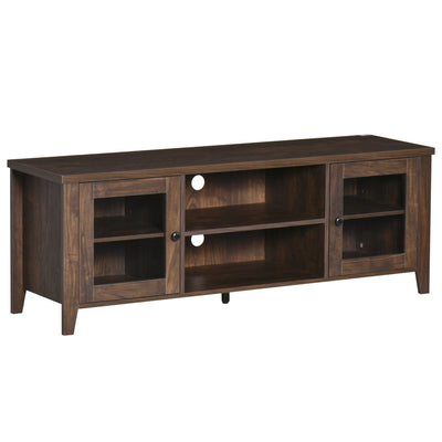 Modern TV Stand, Entertainment Center with Shelves and Cabinets for Flatscreen TVs up to 60