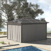 10' x 10' Universal Gazebo Sidewall Set with 4 Panel 40 Hook/C-Ring Included for Pergolas & Cabanas Light Gray