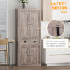 72" Wooden Pantry Cupboards,Traditional Freestanding Kitchen Pantry Cupboard