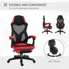 Office Mesh Chair Adjustable Height Recliner Ergonomic Office Chair With Retractable Footrest Wheels Red