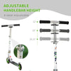 Youth Kick Scooter One-Click Foldable Height Adjustable Ride On Toy with Brake, White