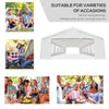 20' x 40' Large Outdoor Carport Canopy Party Tent with Removable Protective Sidewalls & Versatile Uses, White