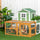 55" Wooden Chicken Coop, Large Chicken Run with Combinable Design, Poultry Pen, Orange