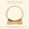 Cat Running Wheel Cat Tree with Carpet Runway Cat Exercise Wheel with Brake Cat Tower Pet Furniture for Kittens Natural