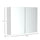 Wall Cabinet Mirror Bathroom Modern Shelf Storage Double Door MDF - White