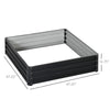 4' x 4' x 1' Galvanized Raised Garden Bed, Planter Raised Bed with Steel Frame for Vegetables, Flowers, Plants and Herbs, Grey