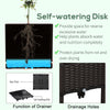 4-Piece Raised Garden Bed Planter Raised Bed with Self-Watering Design and Drainage Holes for Flowers, Brown