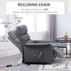 Power Lift Assist Recliner Chair for Elderly with Remote Control, Linen Fabric Upholstery Grey