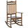 Traditional Wooden High-Back Rocking Chair for Porch, Indoor/Outdoor, Brown