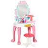 20pc Kids Princess Pretend Play Vanity Table w/ Stool & Makeup Beauty Mirror