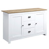 White Buffet Cabinet with Drawers, Dining Buffet Cabinet with Adjustable Shelves