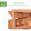 Chicken Coop 137" XL Solid Wood Deluxe Outdoor Lockable Chicken Coop Kit with Nesting Box and Run Orange