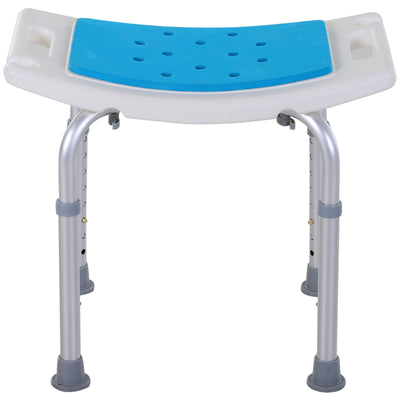 6-Level Adjustable Aluminum Bath Stool Spa Shower Chair Non-Slip Design For The Pregnant Old Injured w/ Shower Hole