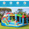 6-in-1 Inflatable Water Slide Bounce House, Kids Castle Bounce House Includes Slide, Trampoline, Pool, Water Gun, Climbing Wall, Throwing Wall with Carry Bag, Repair Patches
