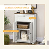 Farmhouse Sideboard Storage Cabinet with Doors and Drawer for Kitchen, Living room, 23.5"x11.75"x34.5", White
