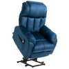 Power Lift Chair, Electric Recliner for Elderly, Compact Living Room Chair with Side Pocket & Remote Control, Blue