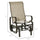 Gliding Lounger Chair, Outdoor Swinging Chair with Smooth Rocking Arms and Lightweight Construction for Patio Backyard, Tan / Brown
