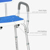 EVA Padded Shower Chair with Arms, Bath Seat with Adjustable Height, Anti-slip Shower Bench for Seniors and Disabled, Tool-Free Assembly