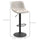 Swivel Bar Stools Set of 2 Bar Chairs Adjustable Height Barstools Padded with Back for Kitchen, Counter, and Home Bar, Cream White