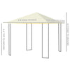 10' x 10' Outdoor Gazebo Canopy Modern Canopy Shelter with Weather Resistant Roof & Steel Frame for Parties, BBQs, & Shade