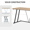 Home Office Computer Desk, Writing Desk, Laptop Table with Z-Shaped Metal Frame, V-Shaped Support Bar, and MDF Tabletop, Black