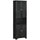 Tall Narrow Bathroom Storage Cabinet with Doors and Shelf Adjustability, Freestanding Bathroom Linen Cabinet with 2 Cupboards and Countertop, Bathroom Floor Cabinet, Black