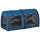 39" Portable Soft-Sided Pet Cat Carrier With Divider  Dual Compartment  Soft Cushions  & Storage Bag  Blue