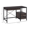 Home Office Writing Desk with File Storage Drawer for Letter Size, PC Study Table Computer Workstation, Walnut Brown