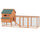 Chicken Coop 137" XL Solid Wood Deluxe Outdoor Lockable Chicken Coop Kit with Nesting Box and Run Orange