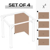 10' x 10' Universal Gazebo Sidewall Set with 4 Panel, 40 Hook/C-Ring Included for Pergolas & Cabanas, Brown
