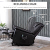 Electric Power Lift Chair, PU Leather Recliner Chair for Elderly with Remote Control and Side Pockets, Brown
