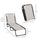 Outdoor Folding Chaise Lounge Chair Portable Lightweight Sun Lounger with 4-Position Adjustable Backrest for Deck, Poolside, Cream White