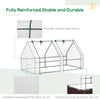 Portable Mini Greenhouse, Outdoor Garden with Large Zipper Doors and Water/UV PE Cover, 6' x 3' x 3', White