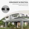 12.8' x 9.5' Gazebo Replacement Canopy, Gazebo Top Cover with Double Vented Roof for Garden Patio Outdoor (TOP ONLY), Light Gray