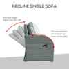 6 PCS Wicker Patio Furniture  Outdoor Rattan Wicker Sofa Set Patio All Weather Furniture w/ Tea Table & Cushion for Backyard Garden - Grey