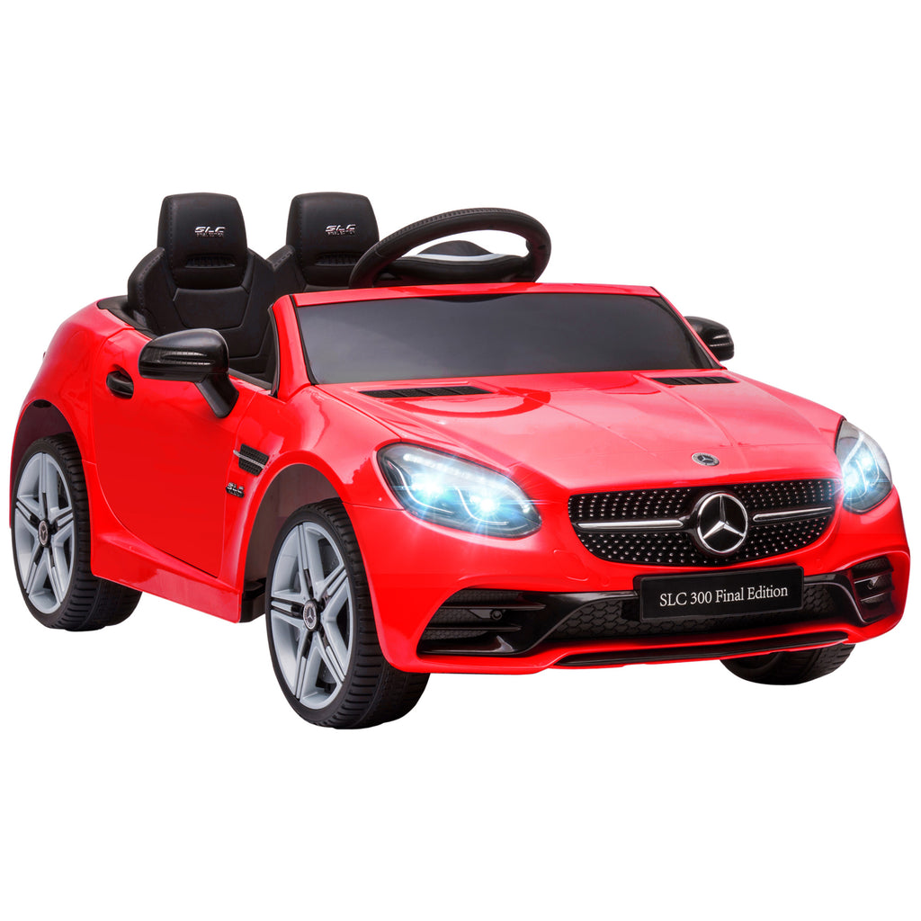 12 V Kids Electric Ride On Car with Parent Remote Control, Two Motors, Music, Lights, and Suspension Wheels for 3-6 Years Old, Red