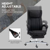 High-Back Massaging Office Chair Reclining Office Chair with Footrest Headrest Swivel Wheels Adjustable Height Black